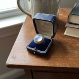 Bague vintage avec pierre de lune ronde
