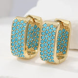 Huggie Or Pavé™ | Élégance en matière turquoise – FS