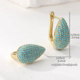 Goutte Turquoise™ | Boucles créoles en matière précieuse – FS