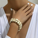 Bracelet Tissé™ | Élégance en or et turquoise – FS