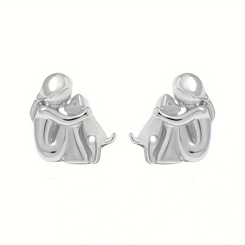 Boucles d'oreilles Hug bicolores argent et or