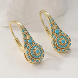 Goutte d'Or™ | Boucles en mosaïque turquoise – FS