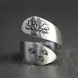 Bagues vintage en forme de feuilles d'arbre