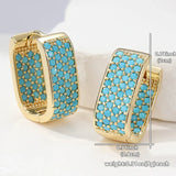 Huggie Or Pavé™ | Élégance en matière turquoise – FS