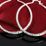 Belmont™ | Boucles d'oreilles créoles en argent