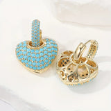 Cœur Turquoise™ | Boucles d'oreilles en matière précieuse – FS