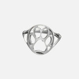 Bague Open Paw en acier inoxydable – Légère et élégante