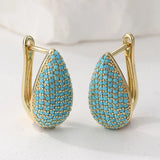 Goutte Turquoise™ | Boucles créoles en matière précieuse – FS
