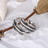 Plume d'ange - Bague commémorative ajustable