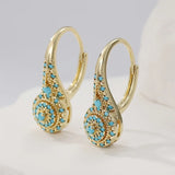 Goutte d'Or™ | Boucles en mosaïque turquoise – FS