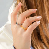 Bague ajustable avec empreinte de patte – En acier inoxydable