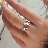 Bague Dachshund en argent sterling 925 – Taille ajustable