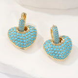 Cœur Turquoise™ | Boucles d'oreilles en matière précieuse – FS