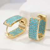 Huggie Or Pavé™ | Élégance en matière turquoise – FS