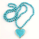 Cœur Turquoise™ | Collier en perles, style raffiné – FS