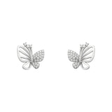 Élégantes boucles d'oreilles papillon en zircon