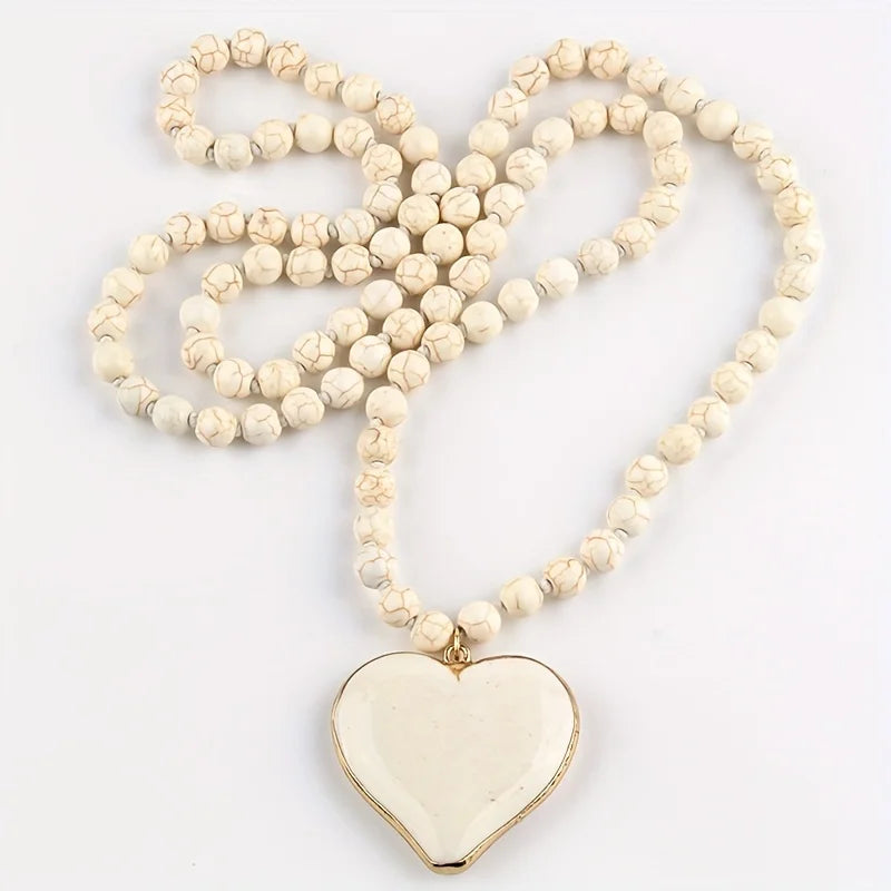 Cœur Turquoise™ | Collier en perles, style raffiné – FS