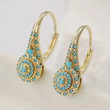 Goutte d'Or™ | Boucles en mosaïque turquoise – FS