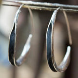 Boucles d'oreilles simples à grand cercle