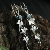Boucles d'oreilles vintage en forme de feuilles d'elfe