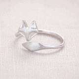 Bague de Renard Ajustable en Argent