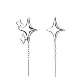 Étoiles en Argent™ | Boucles d'oreilles chaîne raffinées