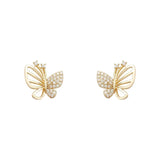 Élégantes boucles d'oreilles papillon en zircon