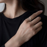 Bague Dachshund en argent sterling 925 – Taille ajustable