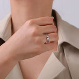 Bague dorée avec empreinte de patte – Acier inoxydable