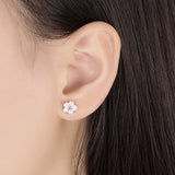 Fleur Éclat™ | Boucles d'oreilles zirconium raffinées