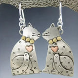 Boucles d'oreilles Chat™ | Élégance féline en or