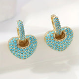 Cœur Turquoise™ | Boucles d'oreilles en matière précieuse – FS