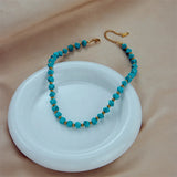 Collier Turquoise™ | Élégance en perles et doré – FS