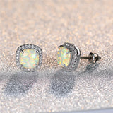 Opalescence™ | Boucles d'oreilles opale argentée