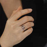 Bague cœur et patte dorée – Bijoux en acier inoxydable pour les amoureux des animaux