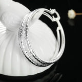 Belmont™ | Boucles d'oreilles créoles en argent