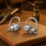 Boucles d'oreilles clous en argent 925 « Sleeping Puppy »