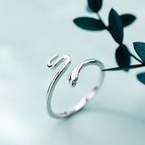 Bague Serpent Réglables en Argent