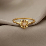 Bague en Tournesol Doré