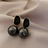 Boucles d'Oreilles Vintage en Perles Géométriques Vintage