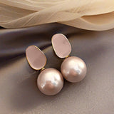 Boucles d'Oreilles Vintage en Perles Géométriques Vintage