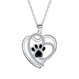 Collier clavicule avec empreinte de patte mignonne