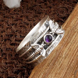 Bague de méditation Bee Purple Gemstone
