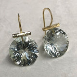 Boucles d'oreilles vintage vertes arrondies