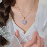 Collier Vintage Moonstone Love