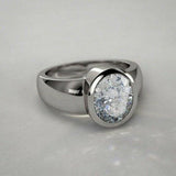 Bague vintage en argent cristallin