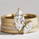 Bague vintage élégante en zircone