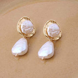 Boucles d'oreilles vintage géométriques en perles