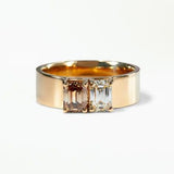 Bague vintage en or et zircone