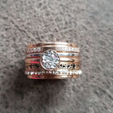 Bague vintage en zircone rose